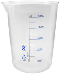 BEAKER POLYPROPYLENE WITH SPOUT 10000ML