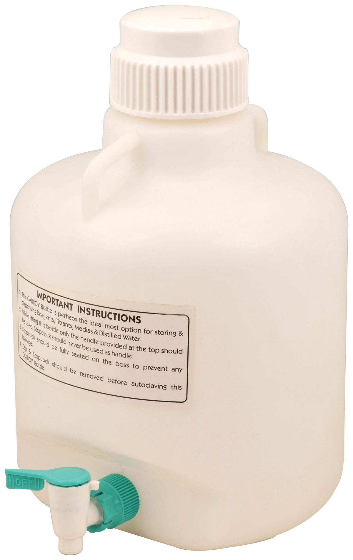 CARBOY POLY W/ STOPCOCK 10 LITER