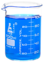 BEAKER BOROSILICATE GLASS ASTM 100ML