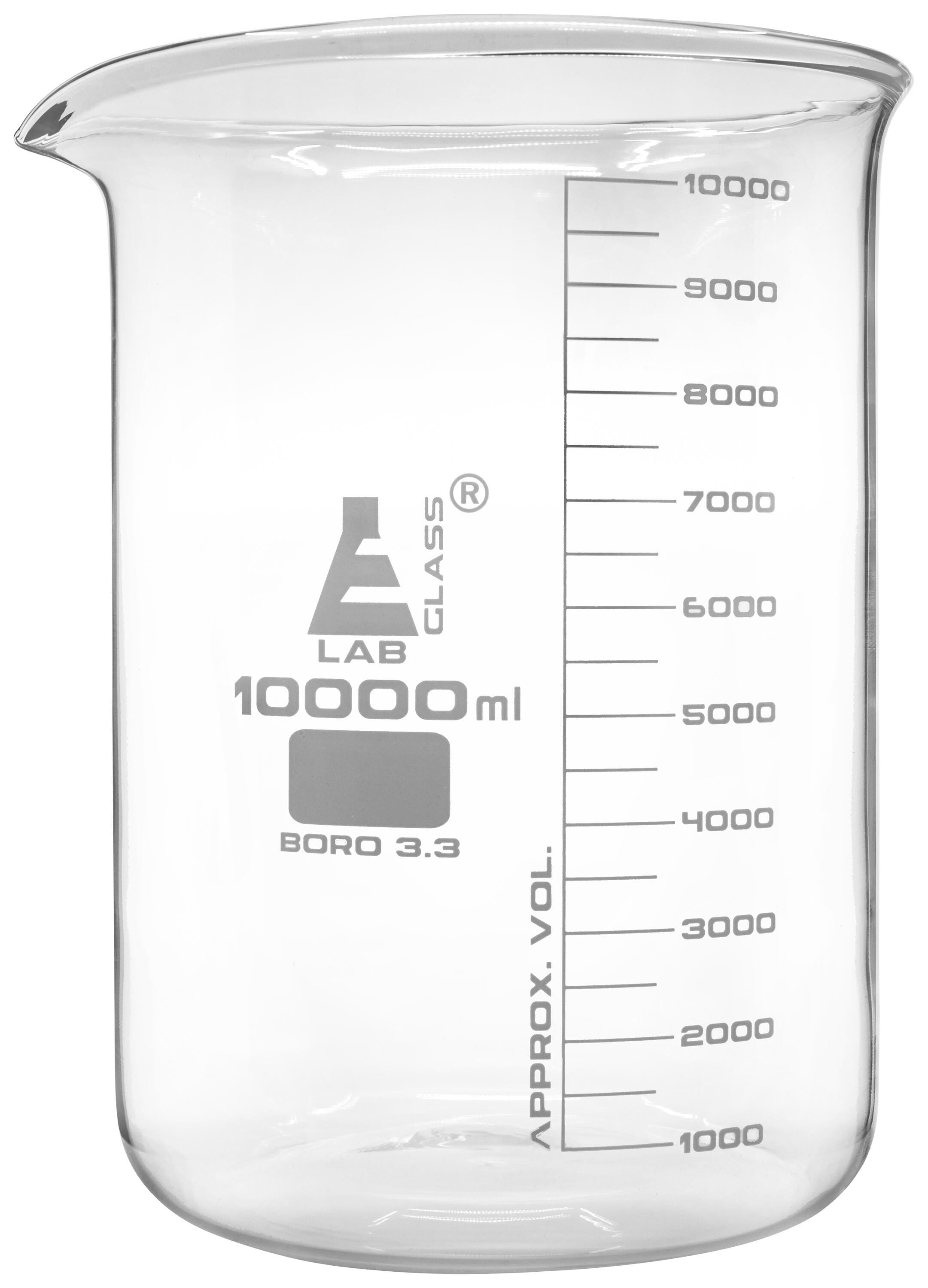BEAKER GLASS LOW FORM 10000ML