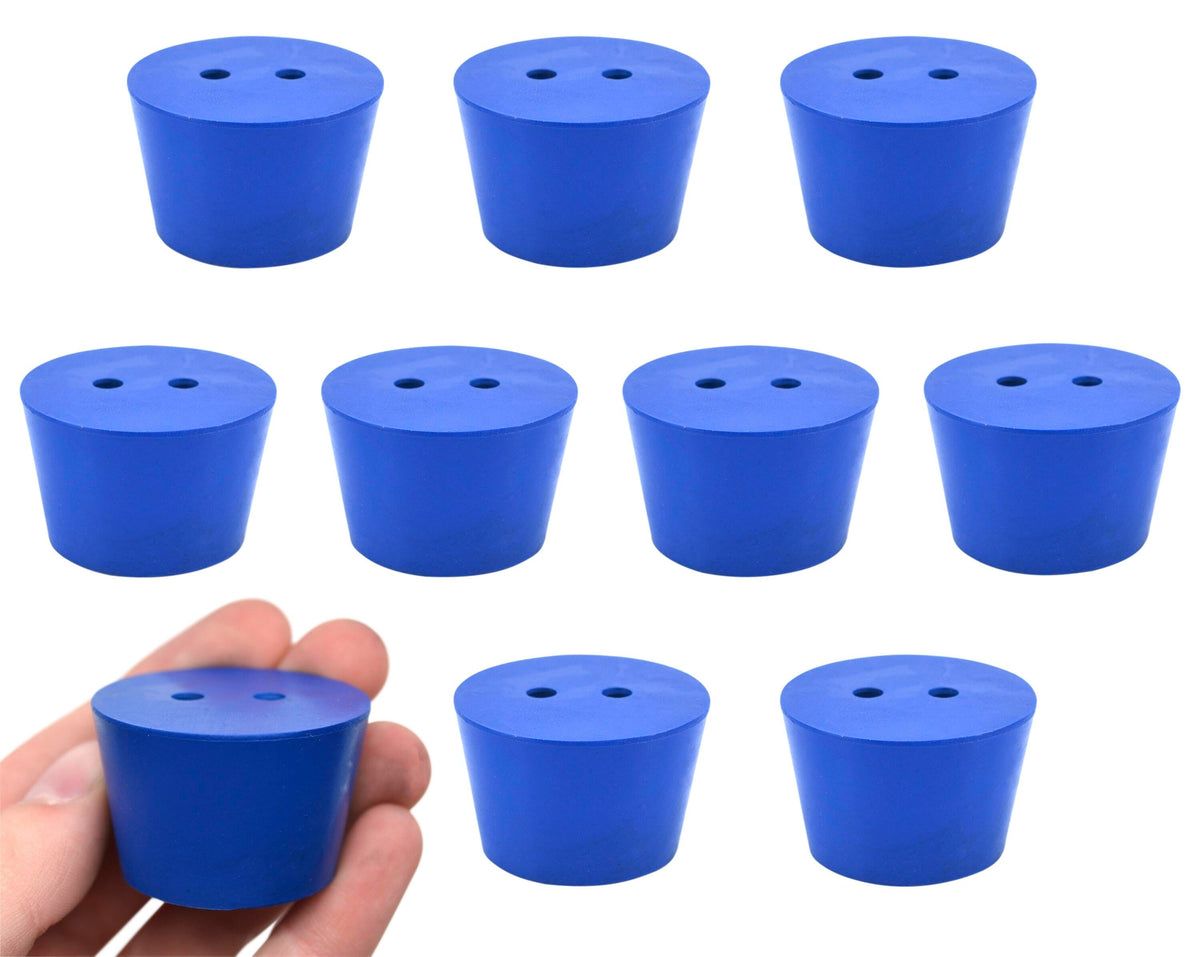 STOPPER NEO 2 HOLE ASTM SIZE NUMBER 7.5 10 PK