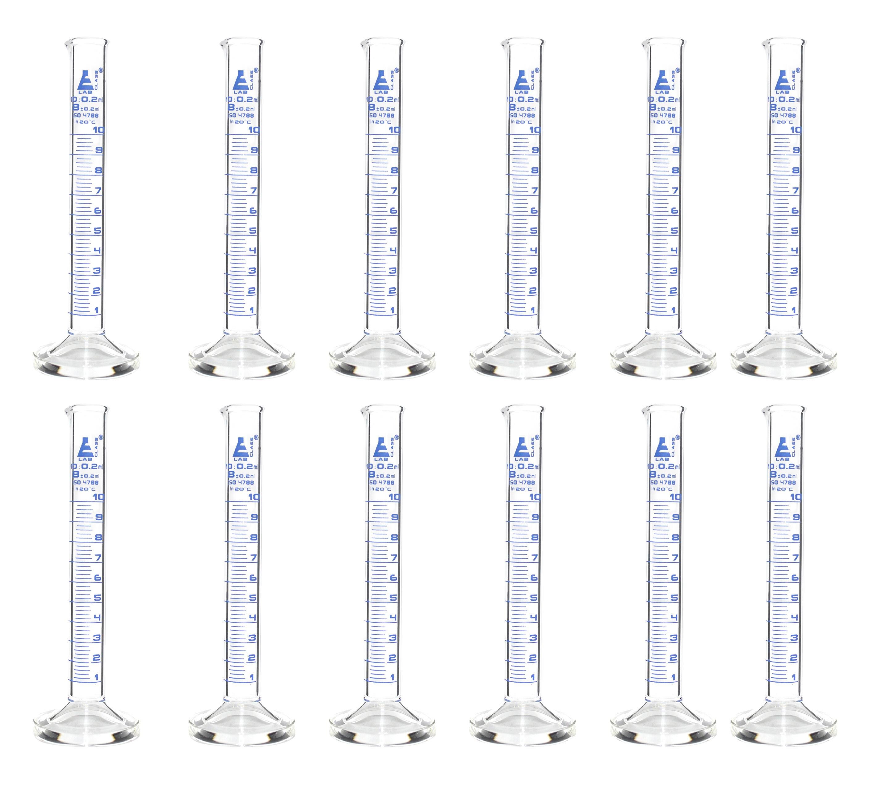 CYL GRAD ROUND GLASS CLASS B 10ML 12 PK