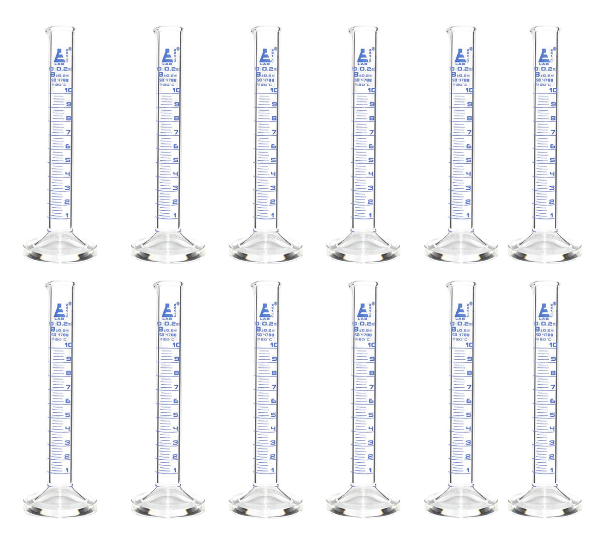 CYL GRAD ROUND GLASS CLASS B 10ML 12 PK