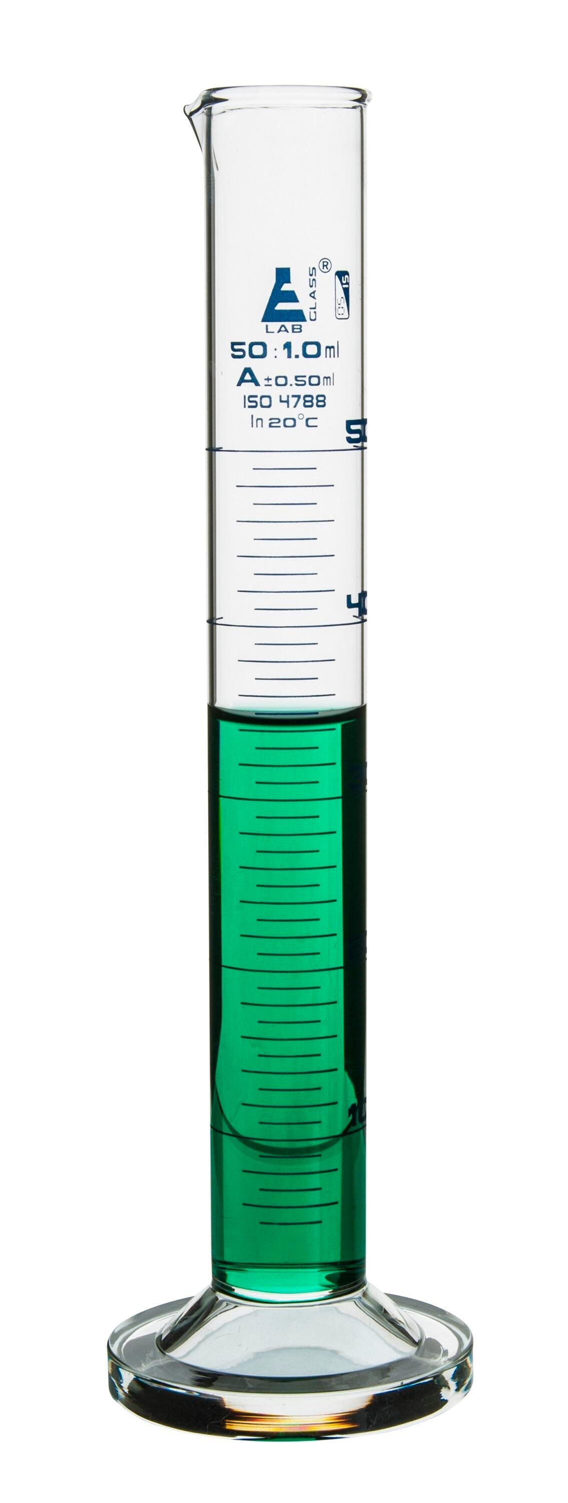 CYL GRAD ROUND BASE GLASS CLASS A 50ML