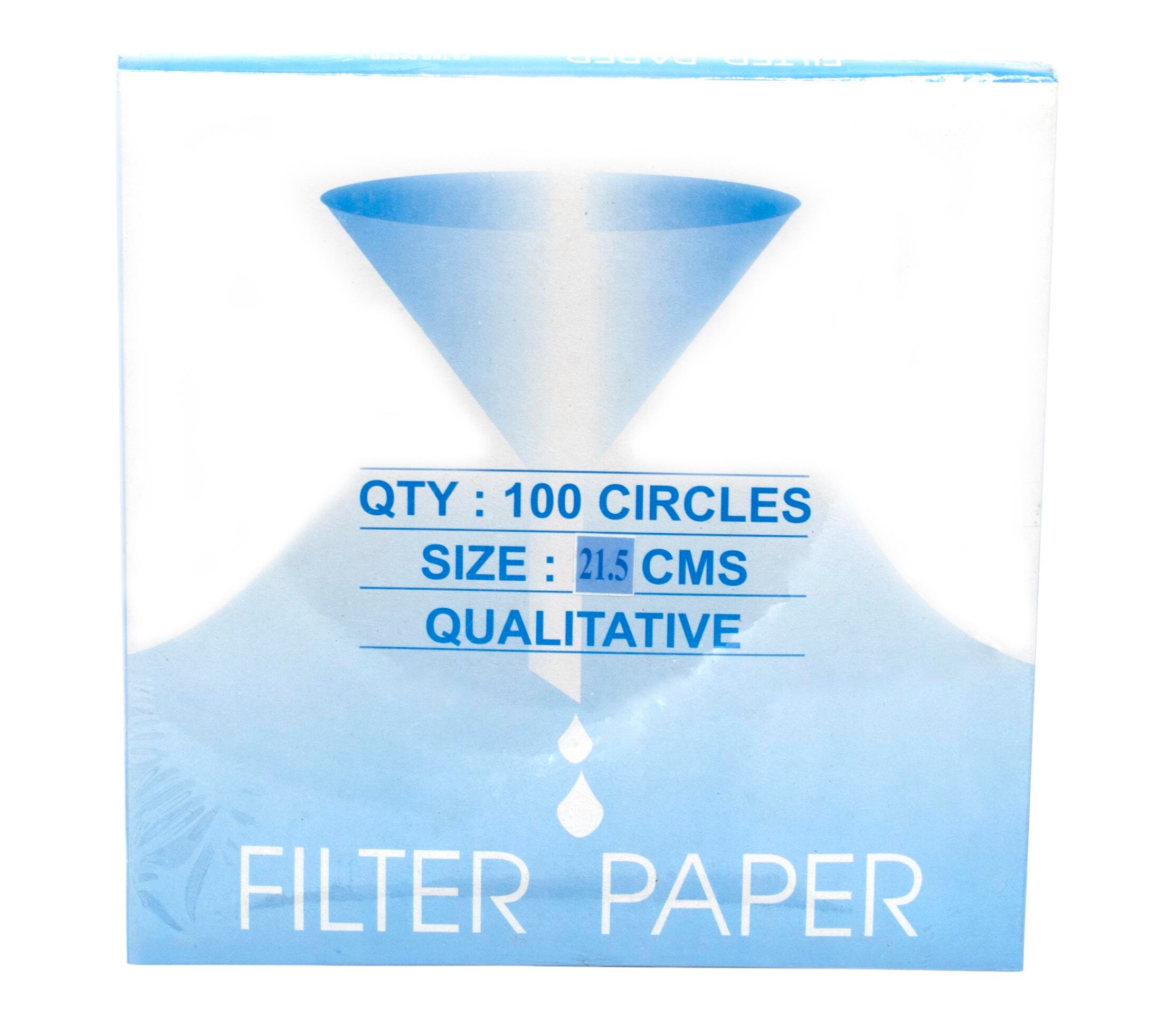 PAPER FILTER QUALITIVE 21.5 DIA 100 PK