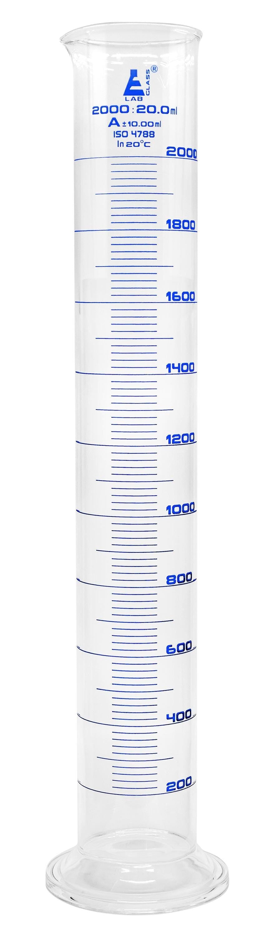 CYL GRAD ROUND GLASS CLASS A 2000ML