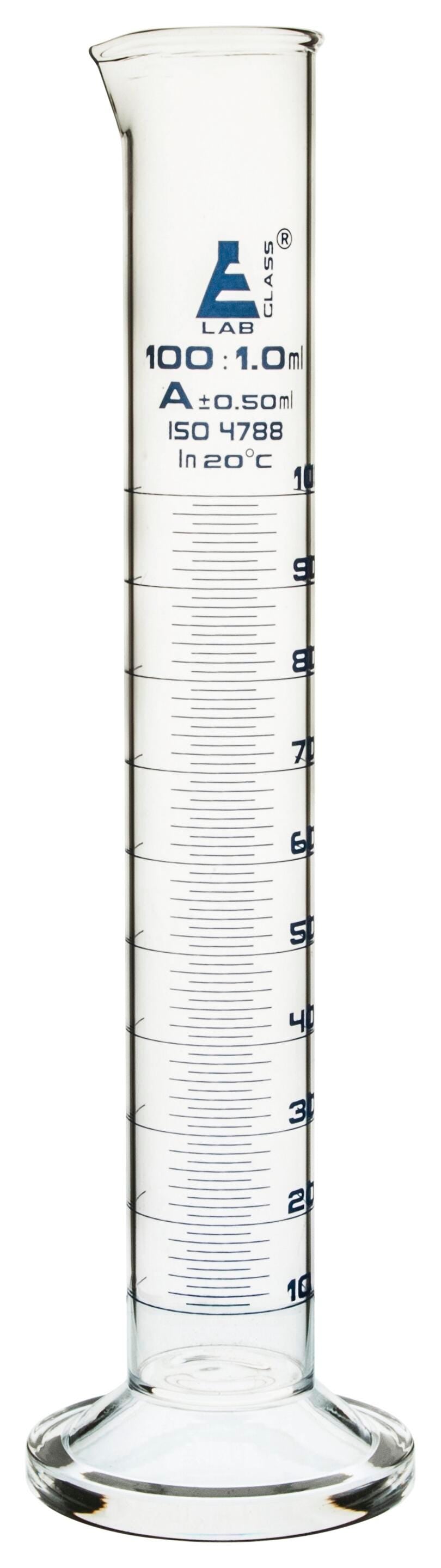 CYL GRAD ROUND BASE GLASS CLASS A 100ML