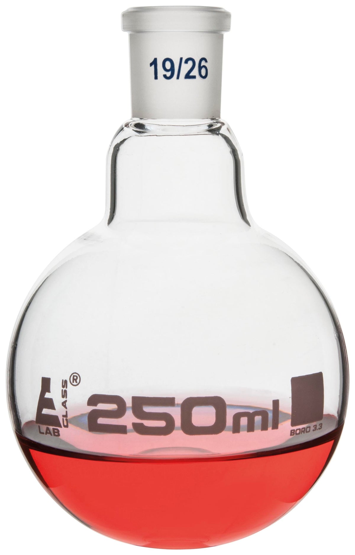 FLASK BOILING GLASS 19/26 250ML