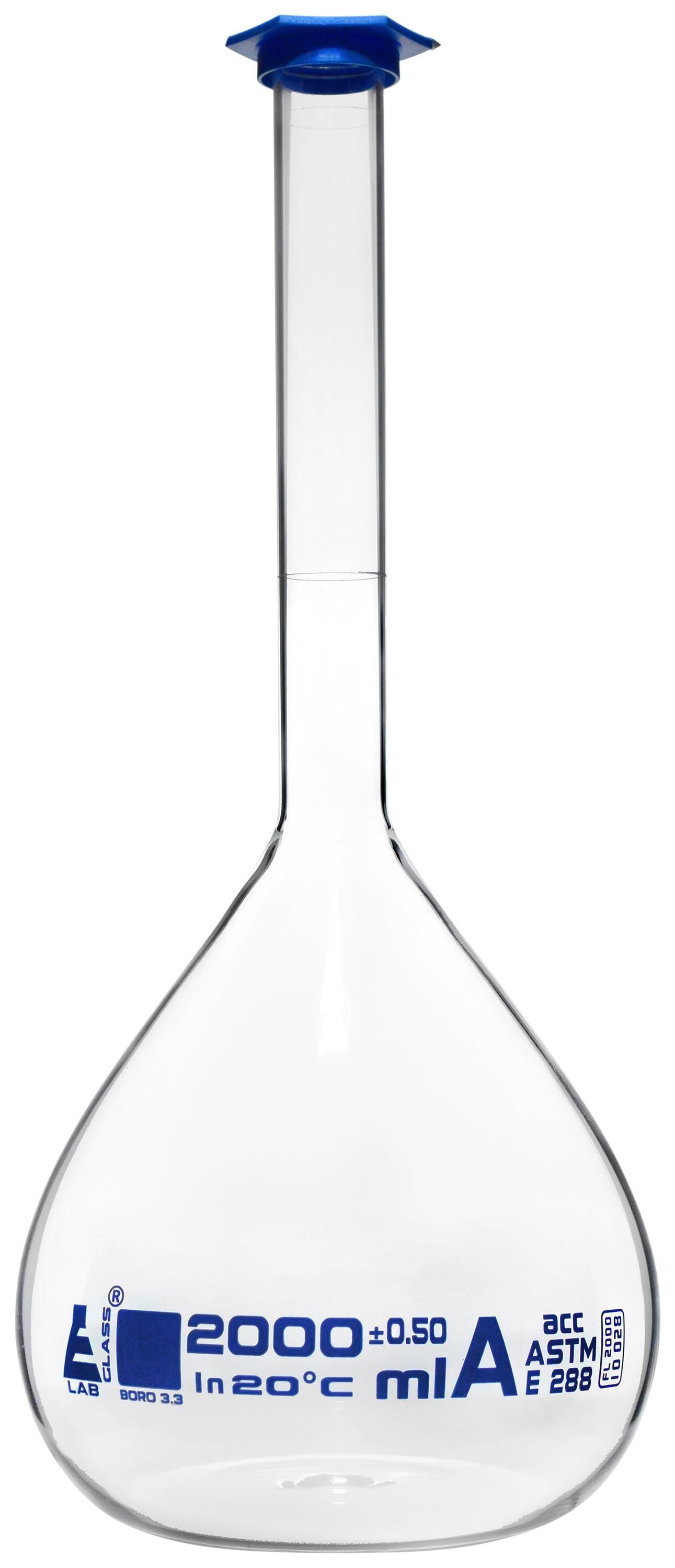 FLASK VOLUMETRIC SNAPCAP CLASS A 2000ML