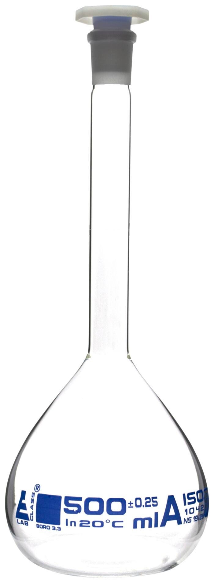 FLASK VOLUMETRIC GLASS CLASS A 500ML