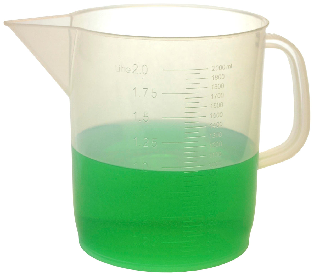 BEAKER POLY W/ HANDLE AND SPOUT 2000ML