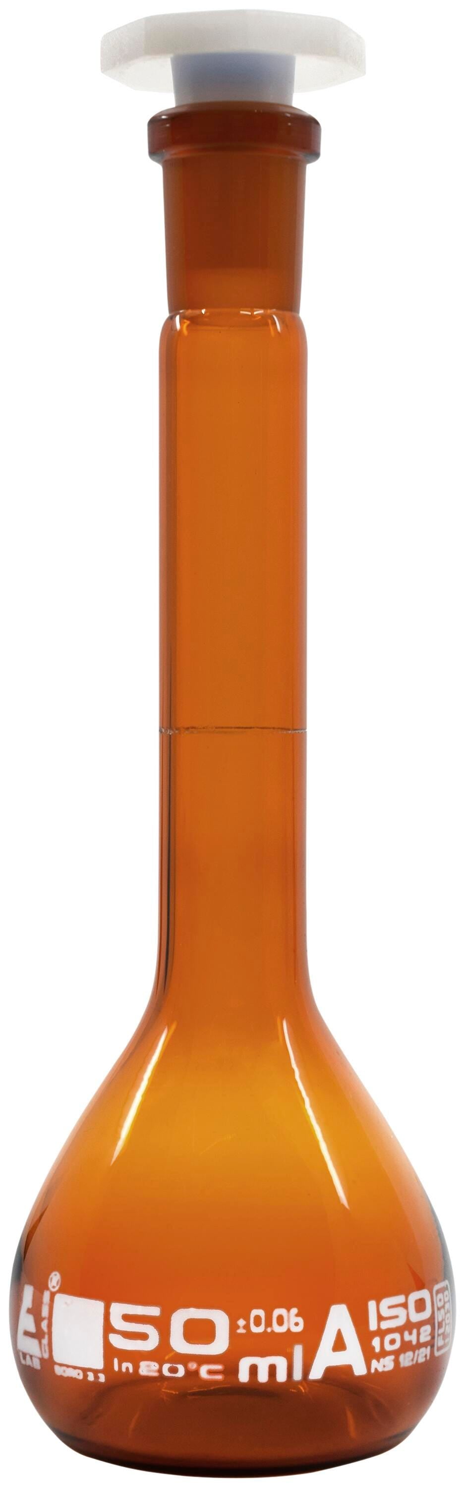 FLASK VOLUMETRIC CLASS A 50ML AMBER