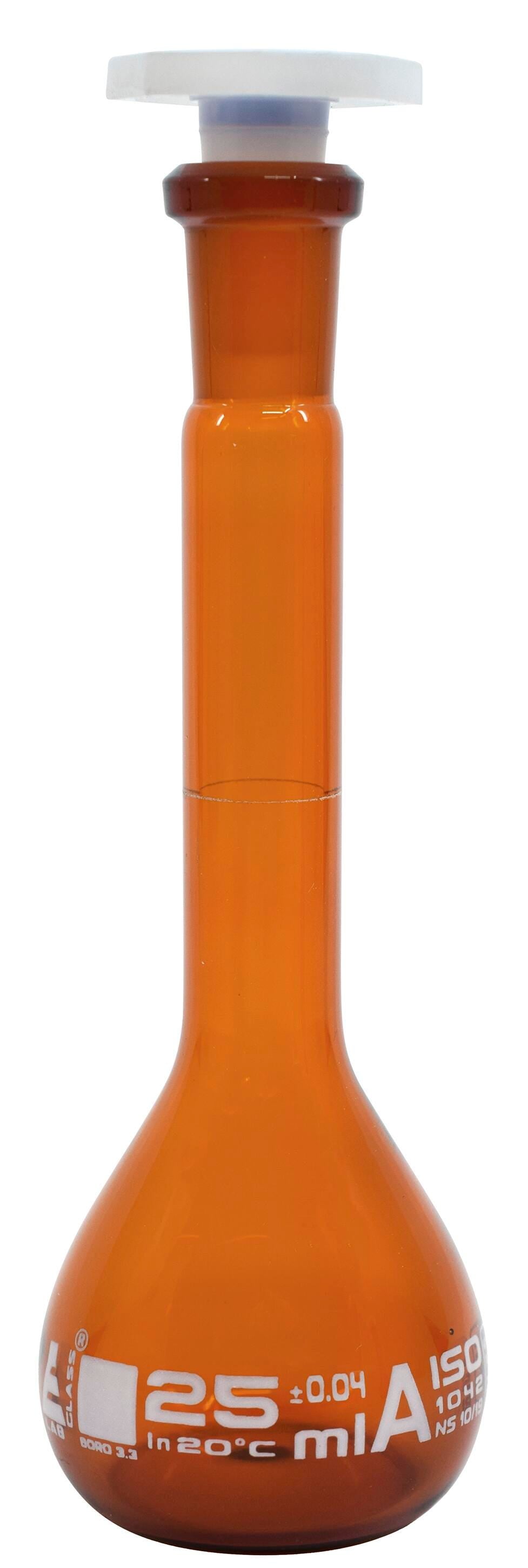 FLASK VOLUMETRIC CLASS A 25ML AMBER