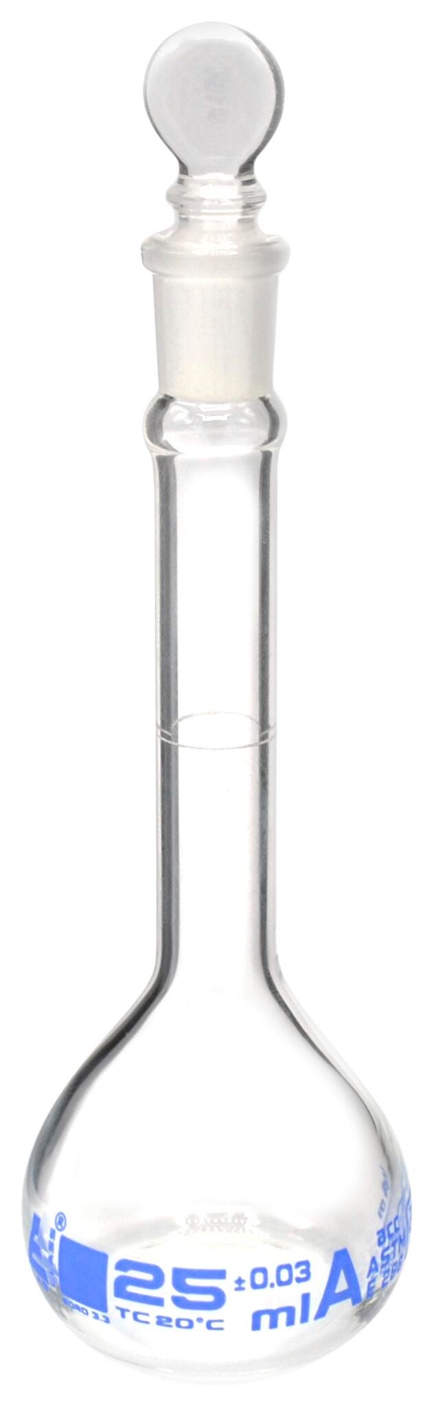 FLASK VOLUMETRIC ASTM 25MLBLUE GRAD