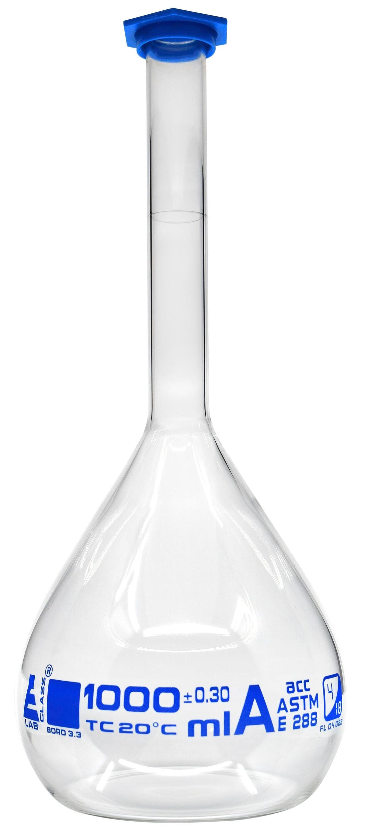 FLASK VOLUMETRIC SNAPCAP CLASS A 1000ML