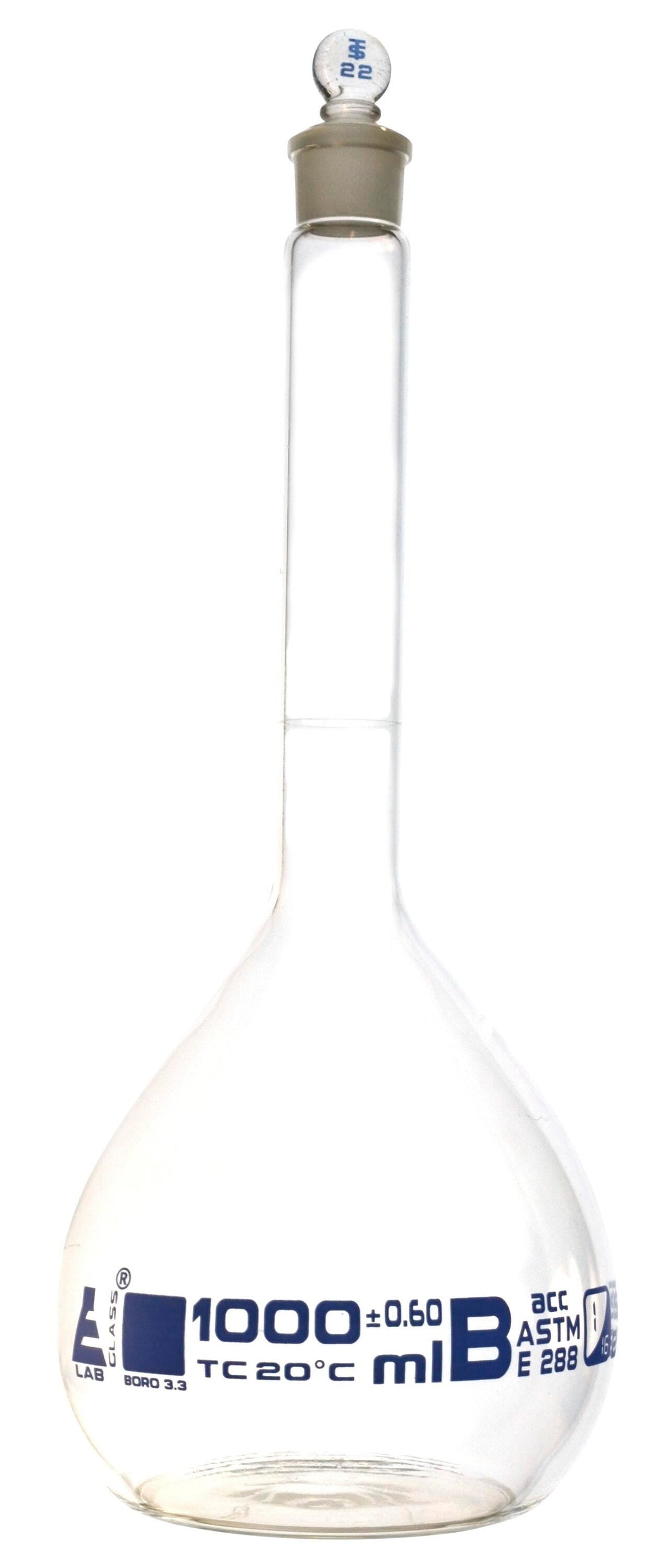 FLASK VOLUMETRIC ASTM CLASS B 1000ML