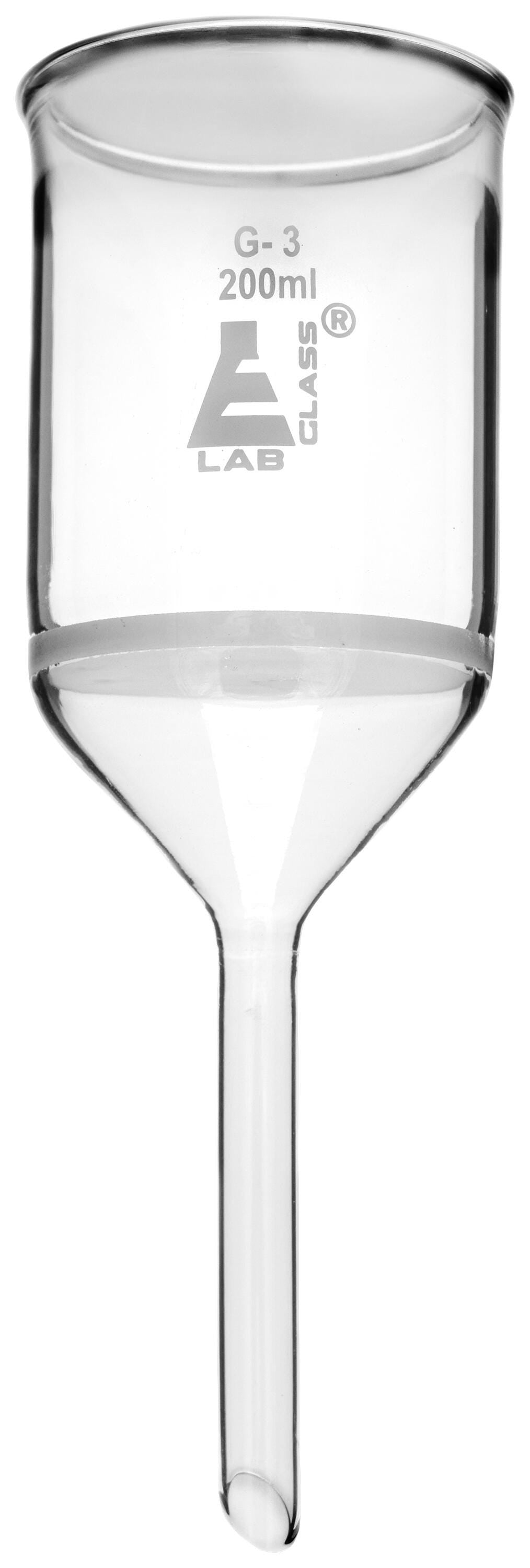 FUNNEL BUCHNER GLASS PLAIN STEM 200ML