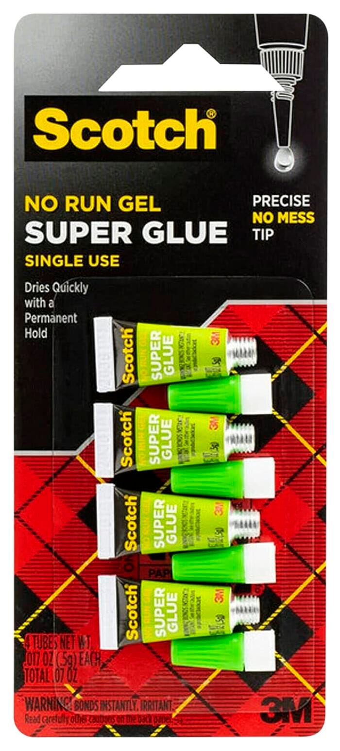 GLUE SUPER GEL SCOTCH SINGLE USE PK OF 4
