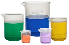 BEAKERS POLYPROPYLENE SET OF 5