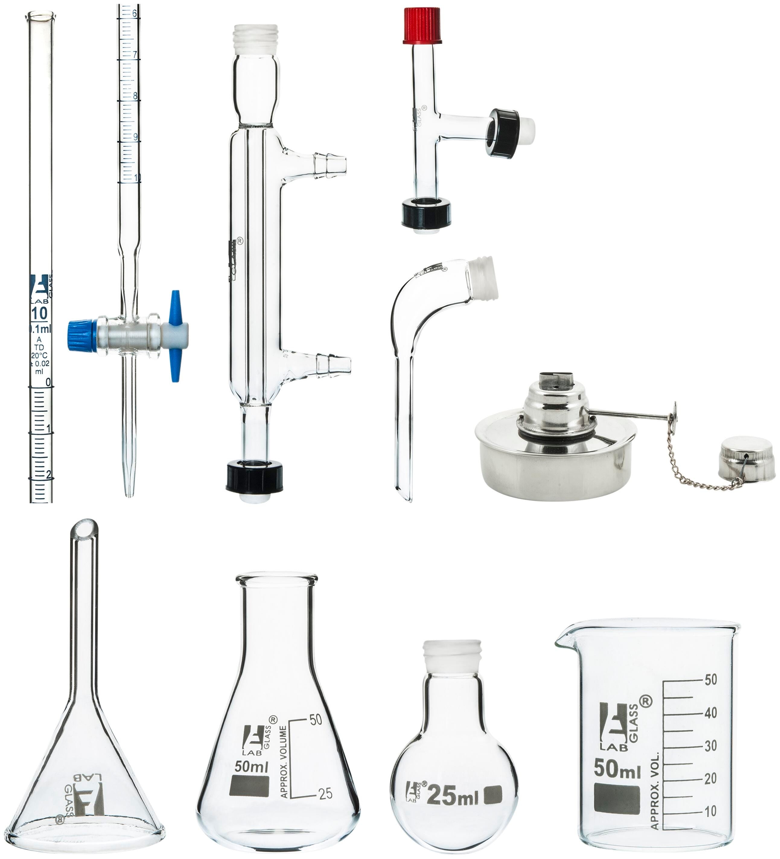 KIT DISTILLATION MICRO GLASS 9 PIECES