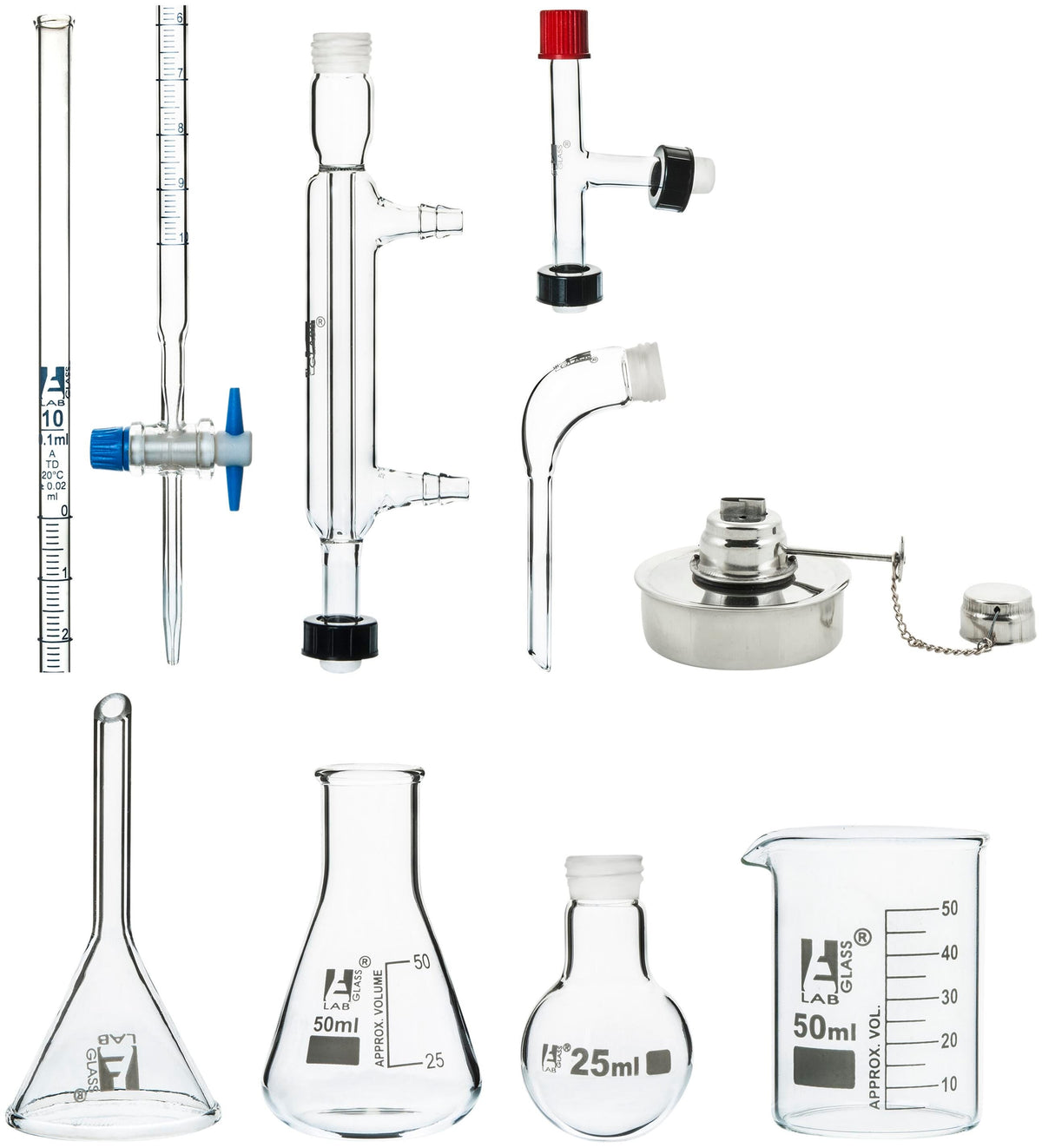 KIT DISTILLATION MICRO GLASS 9 PIECES