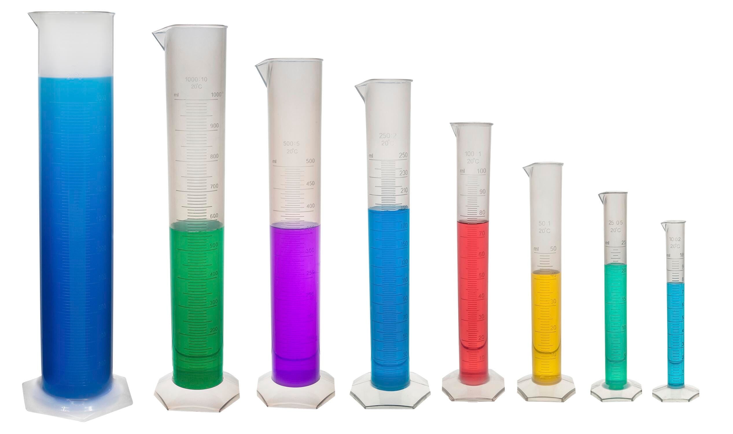 CYLINDERS GRADUATED POLY SET OF 8