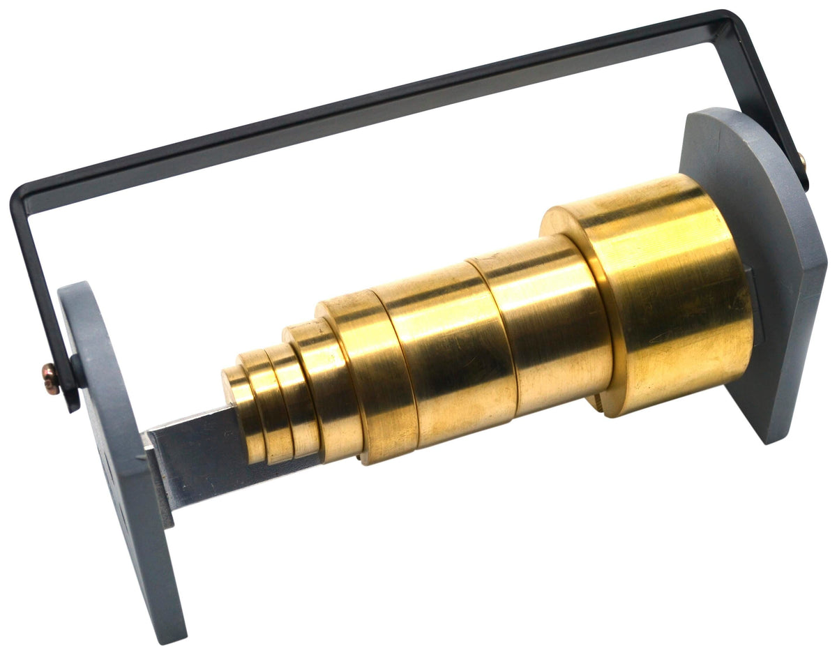 SET SLOTTED MASSES BRASS SET OF 8