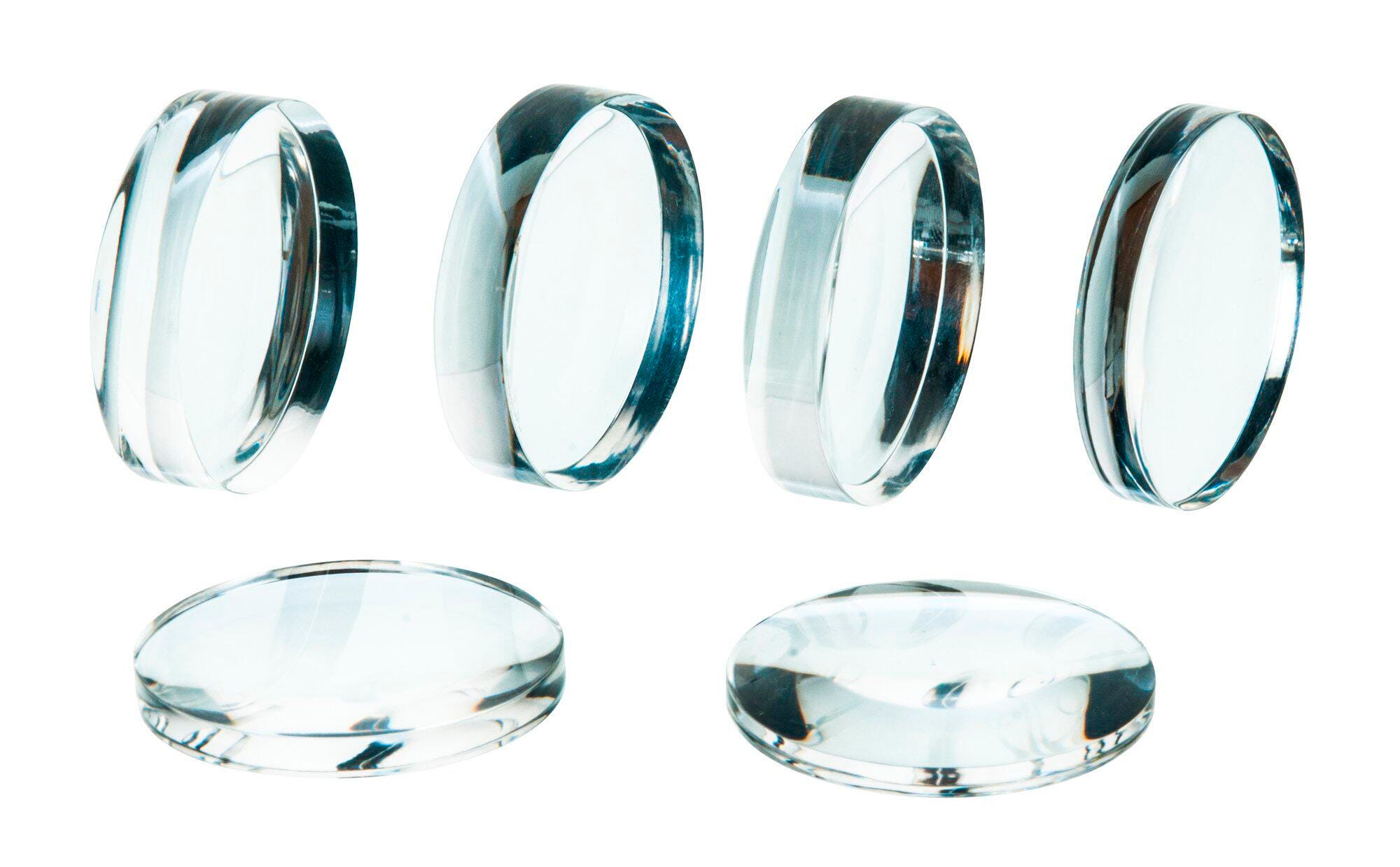 SET ACRYLIC LENSES 38MM DIAMETER