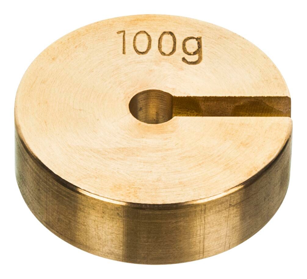 WEIGHT SLOTTED BRASS 100G