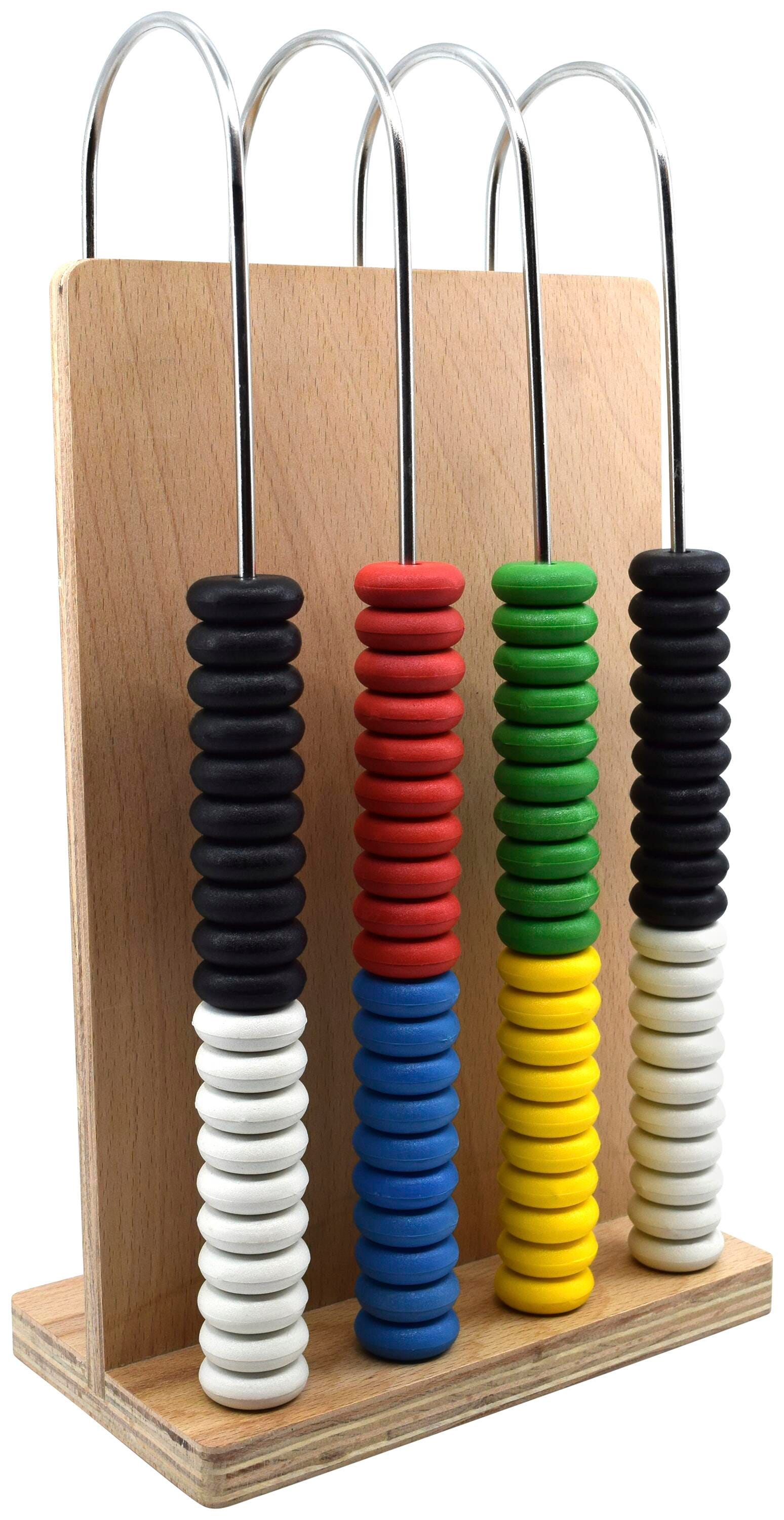 ABACUS WOODEN FRAME 4 STEEL WIRES