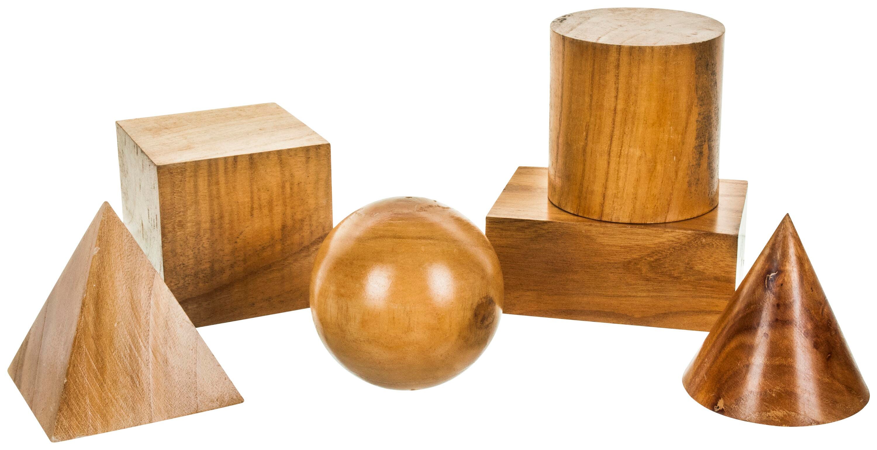 SET SHAPES WOODEN GEOMETRIC LARGE SCALE