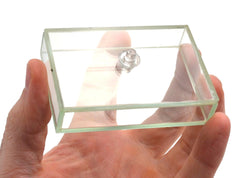 BOX RECTANGULAR HOLLOW GLASS W/ PLUG