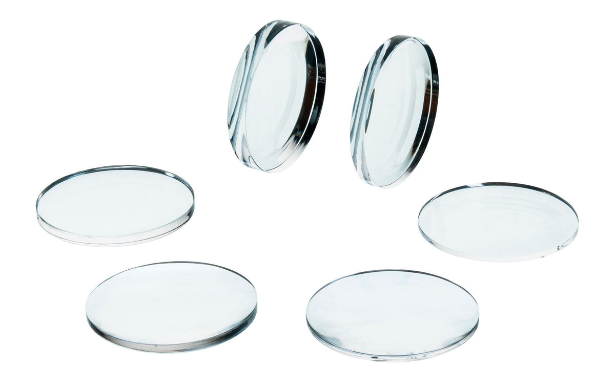 SET ACRYLIC LENSES 6 PIECES 38MM DIA