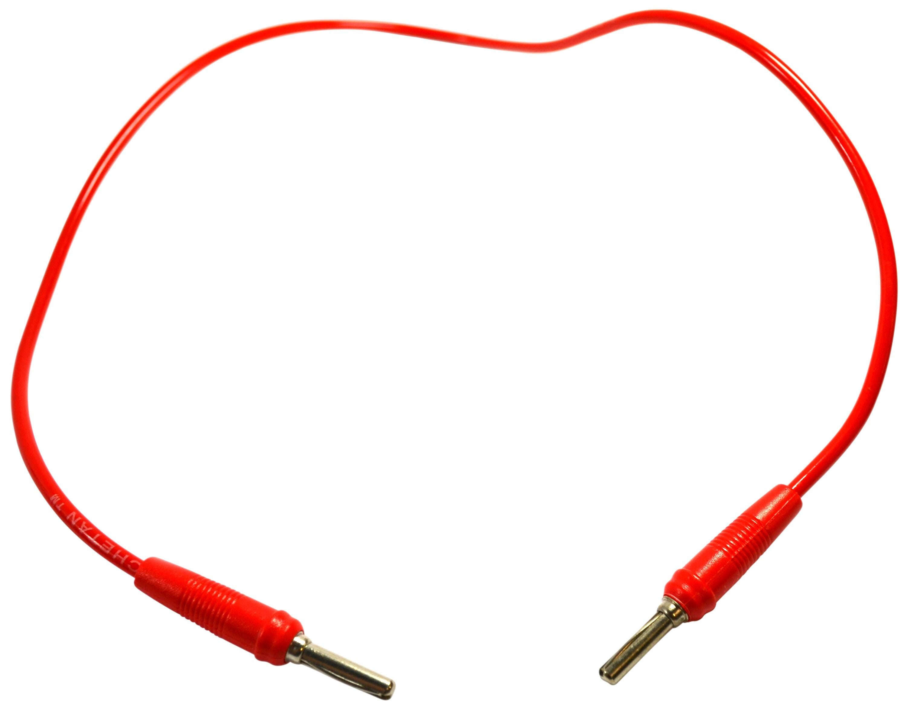 LEADS CONNECTING W/ 4MM PLUGS 500MM RED