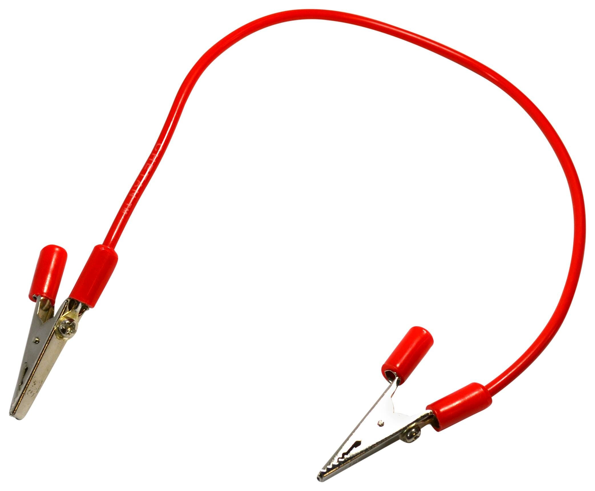 LEADS W/ CROCODILE CLIP 500MM RED