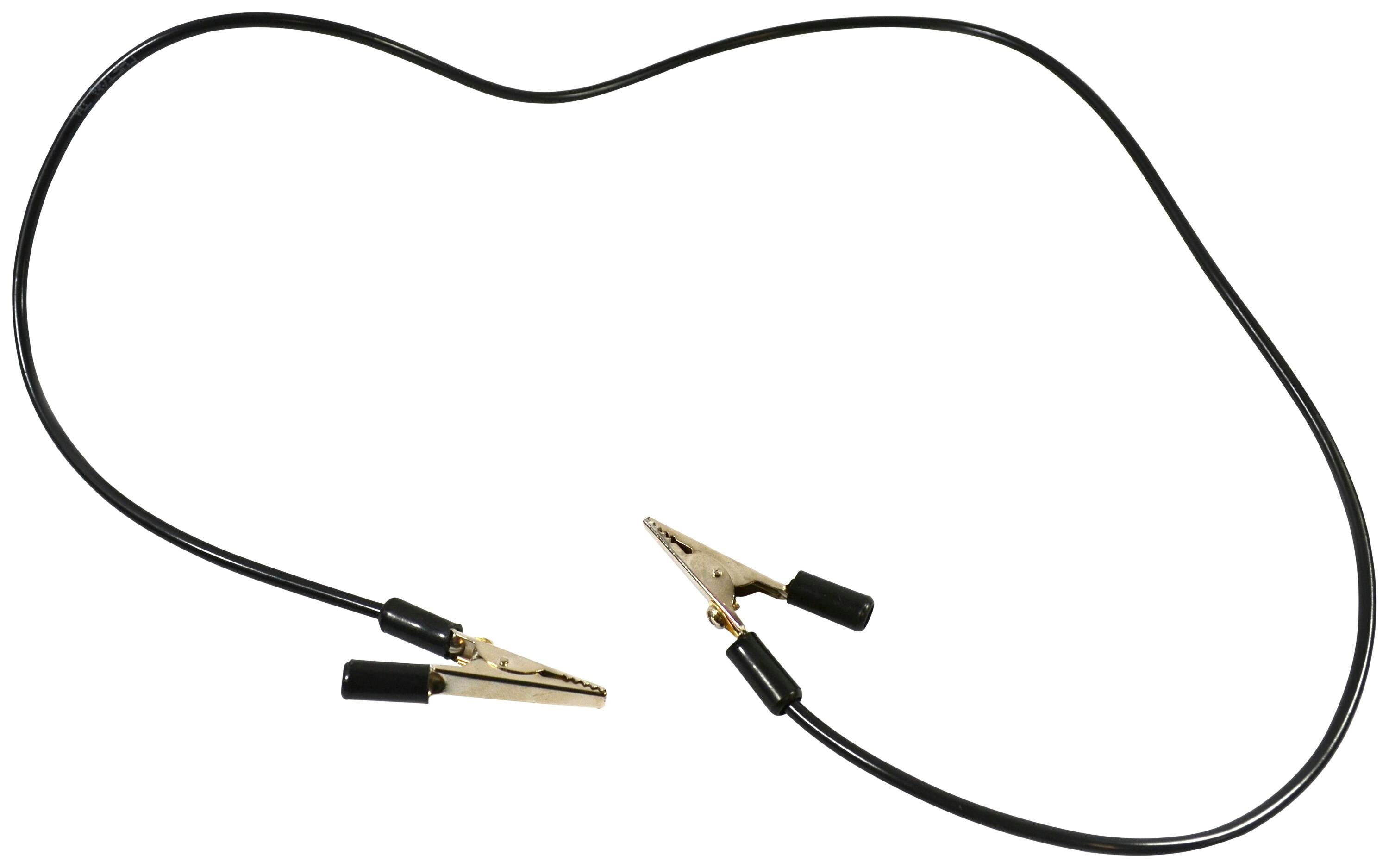 LEADS W/ ALLIGATOR CLIPS 750MM BLACK