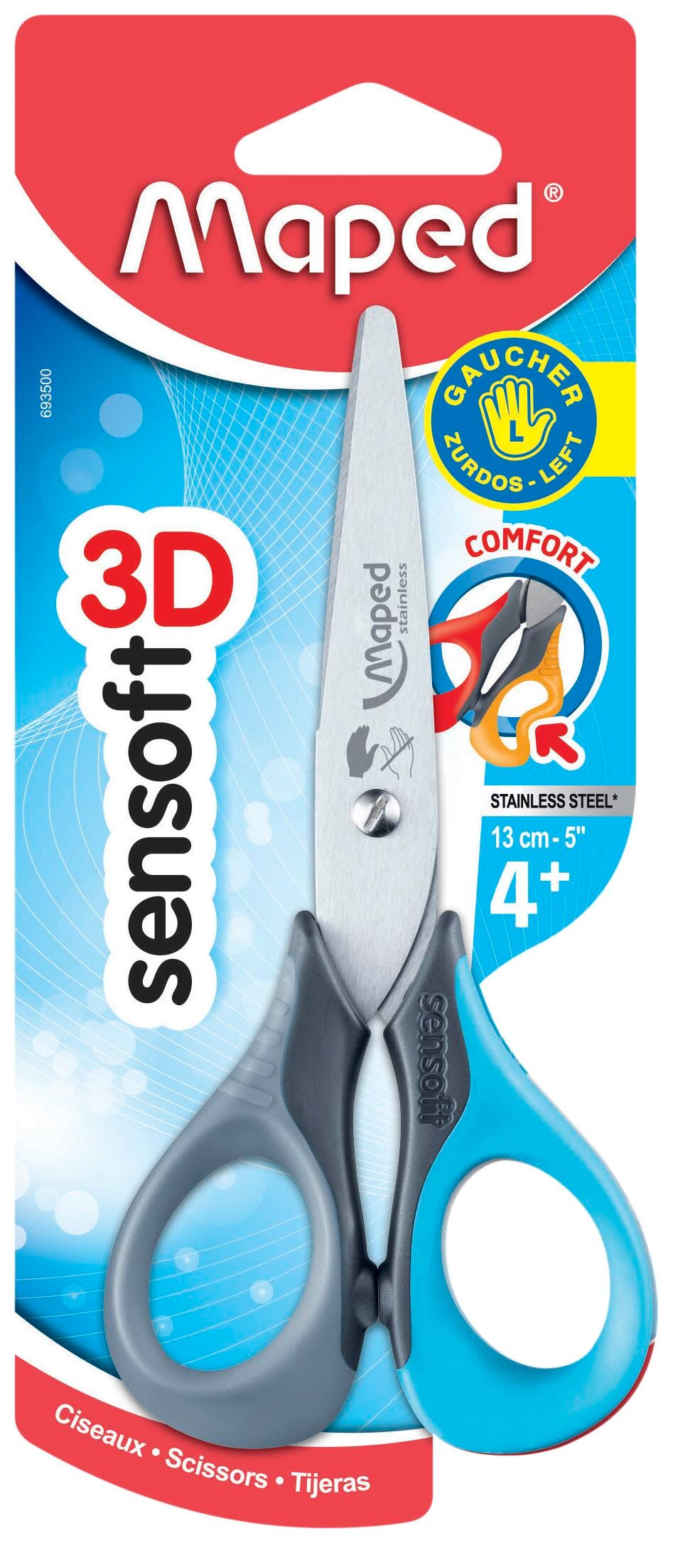 SCISSORS MAPED 3D SENSOFT LEFT BLUNT 5 IN