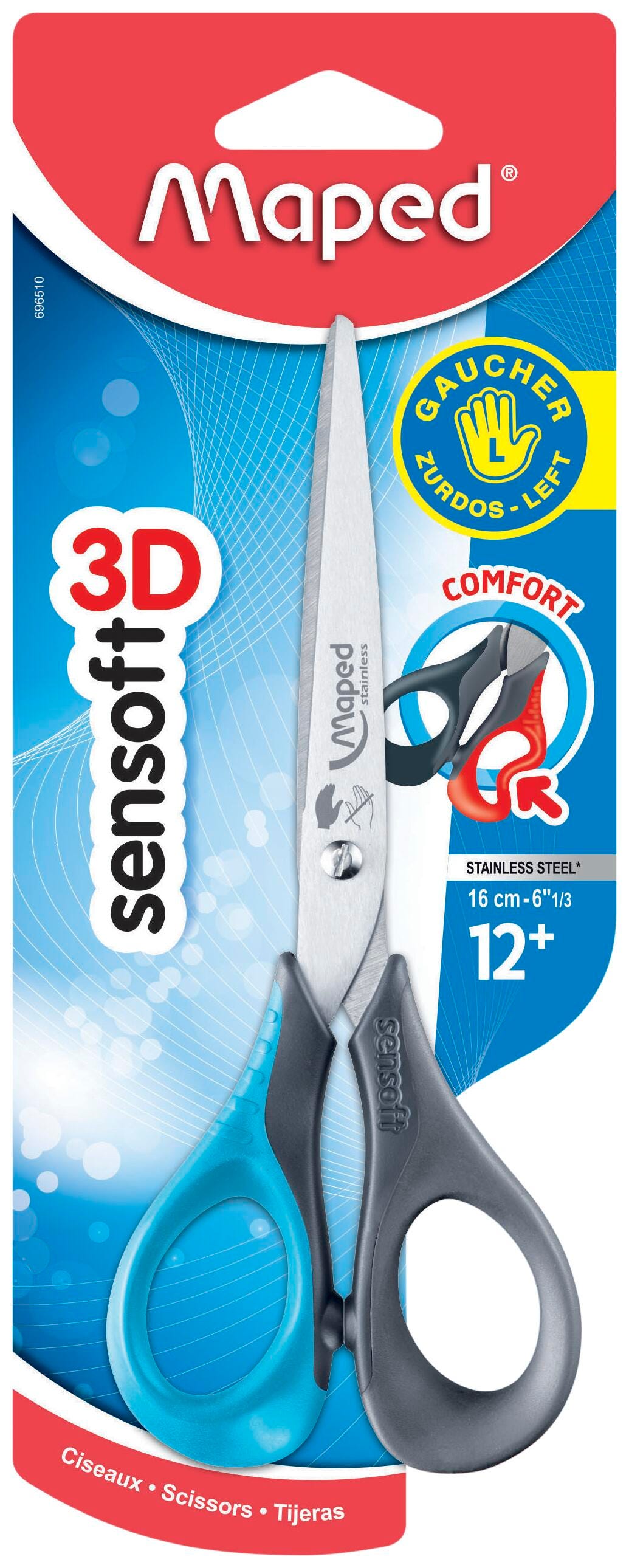 SCISSORS MAPED 3D SENSOFT LEFT POINTED 6.33 IN