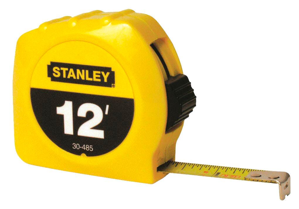 TAPE MEASURE STANLEY .5INX12FT YELLOW EACH