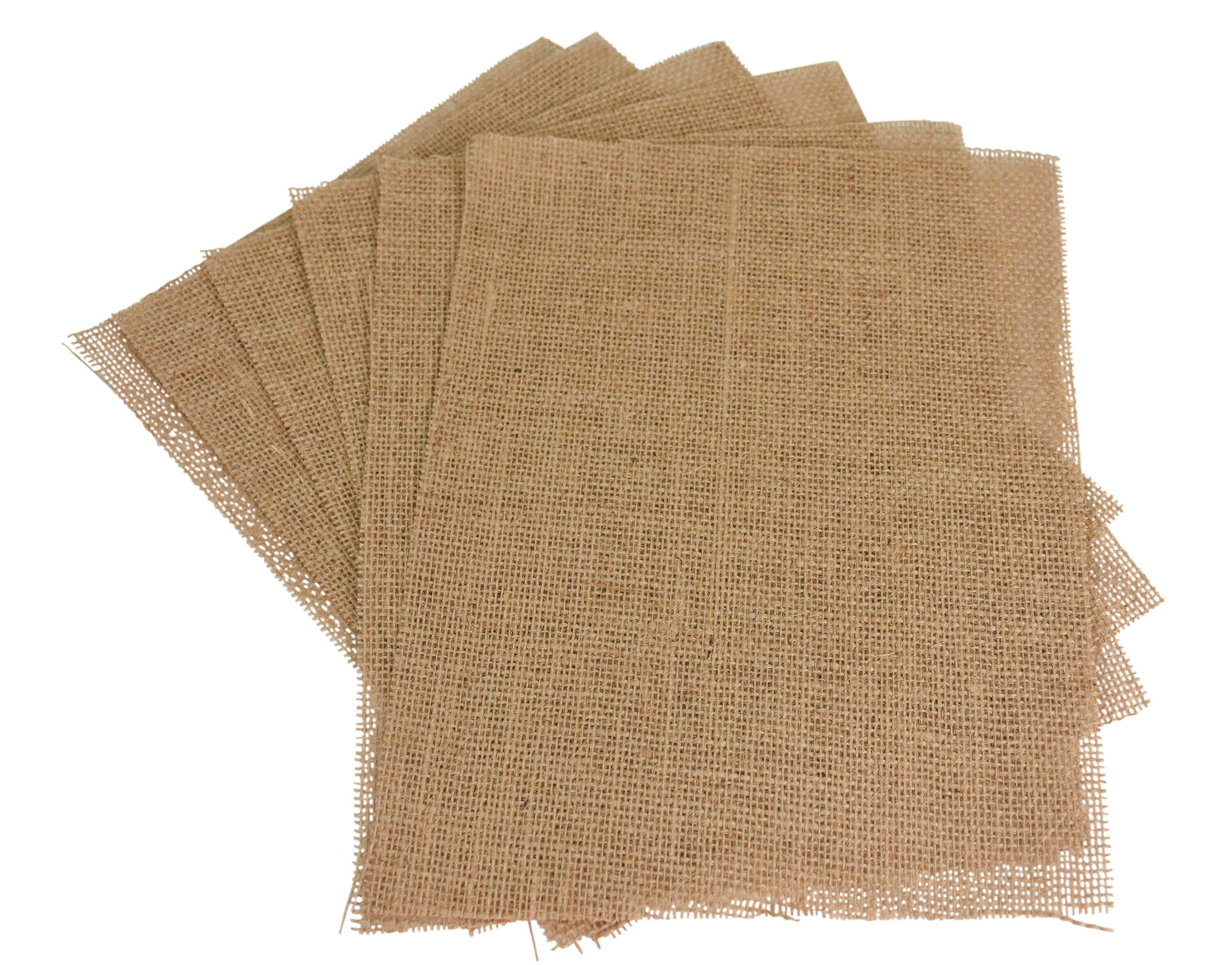 BURLAP DECORATOR 9 X 12 IN NATURAL PK OF 6