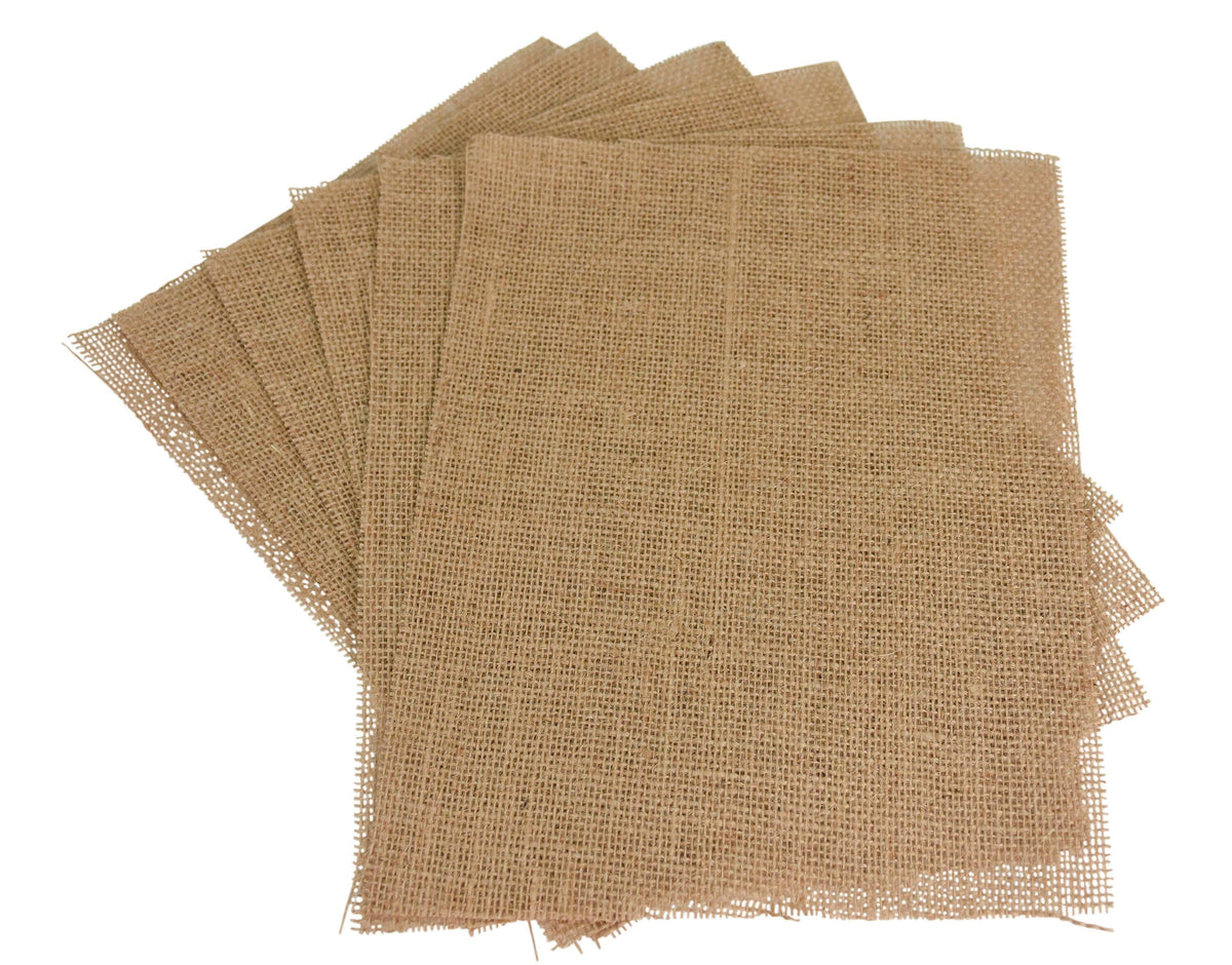 BURLAP DECORATOR 9 X 12 IN NATURAL PK OF 6