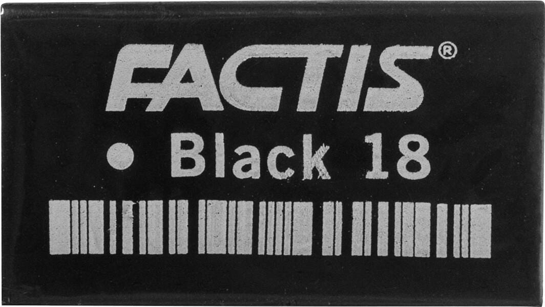 ERASER FACTIS BLACK SOFT PACK OF 18