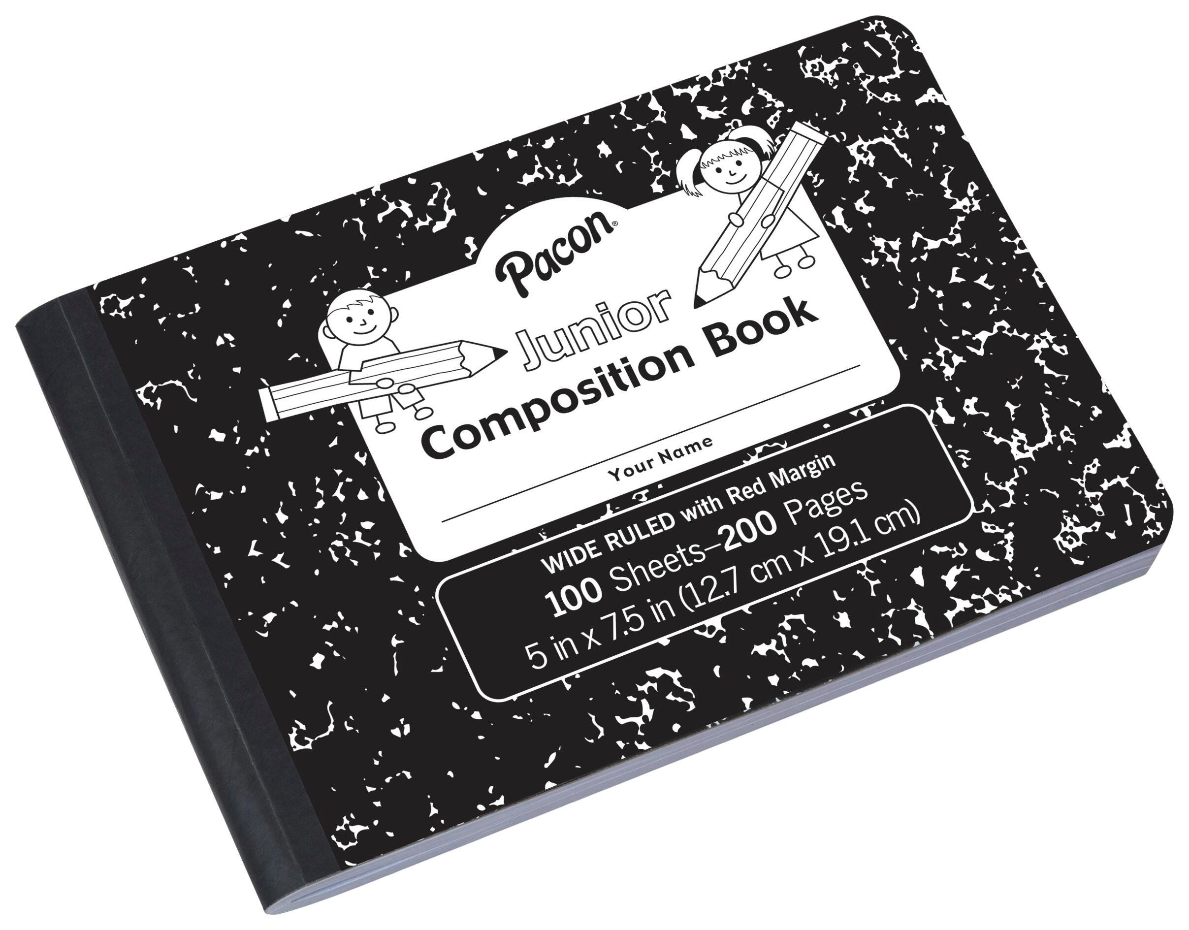 BOOK COMPOSITION JUNIOR WIDE RULED 5X7.5 IN 100 SHTS