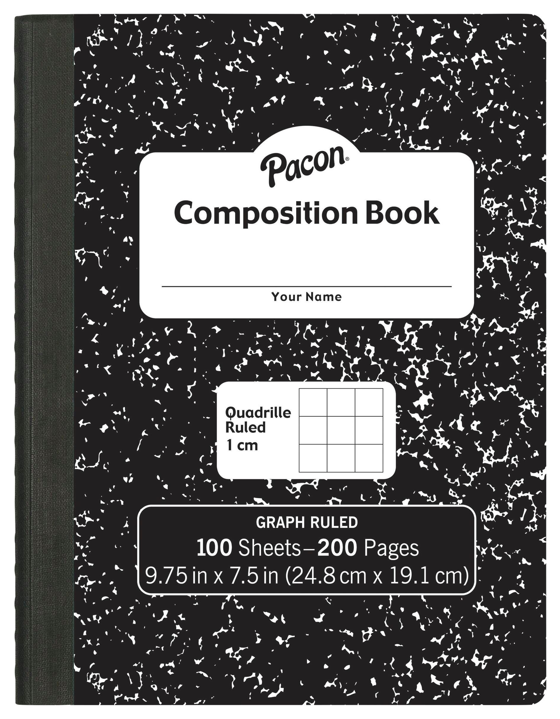 BOOK COMPOSITION 1CM GRID 9.75X7.5 IN 100 SHTS