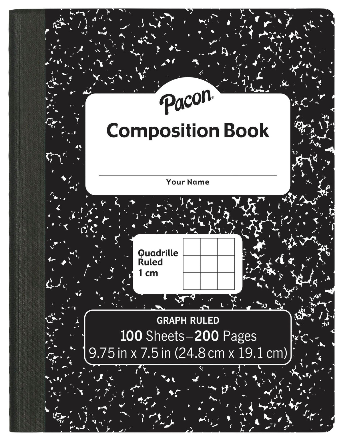 BOOK COMPOSITION 1CM GRID 9.75X7.5 IN 100 SHTS