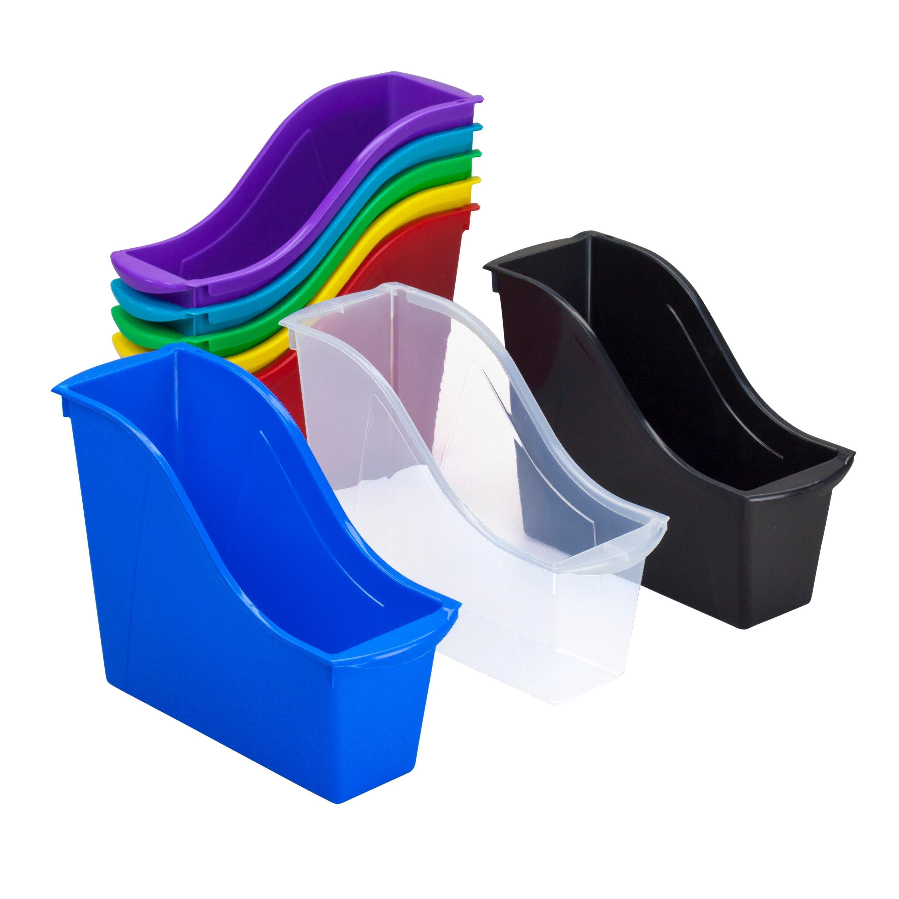 BOOK BINS INTERLOCKING SMALL ASSORTED SET OF 8