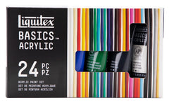 PAINT ACRYLIC LIQUITEX BASICS 0.74 OZ ASST COLORS SET OF 24