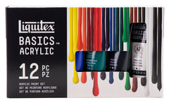 PAINT ACRYLIC LIQUITEX BASICS 0.74 OZ ASST COLORS SET OF 12