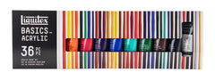 PAINT ACRYLIC LIQUITEX BASICS 0.74 OZ ASST COLORS SET OF 36