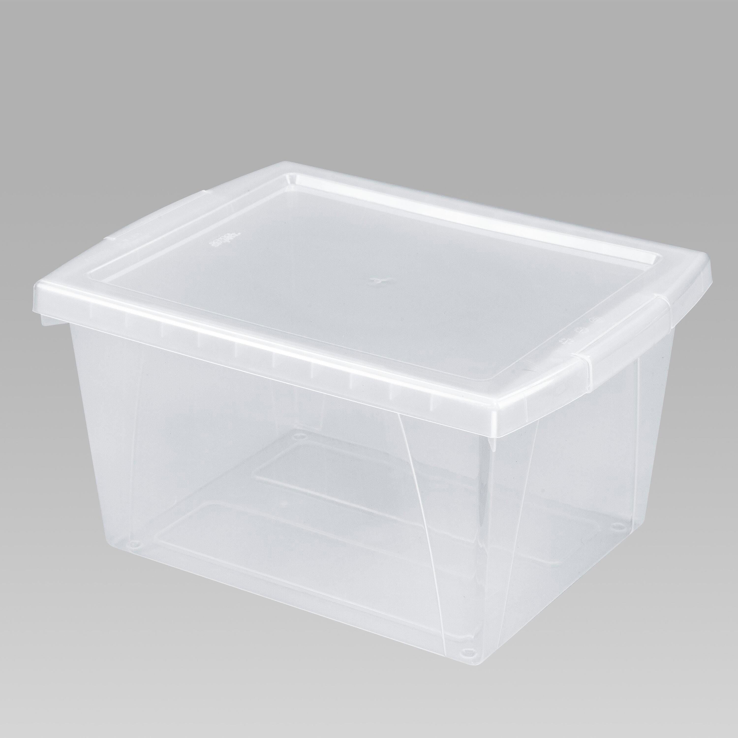 STORAGE BIN 4 GAL WITH COVER TRANSLUCENT EACH